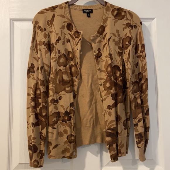 Super Soft Talbots Floral Print Cardigan Size P - Picture 6 of 11